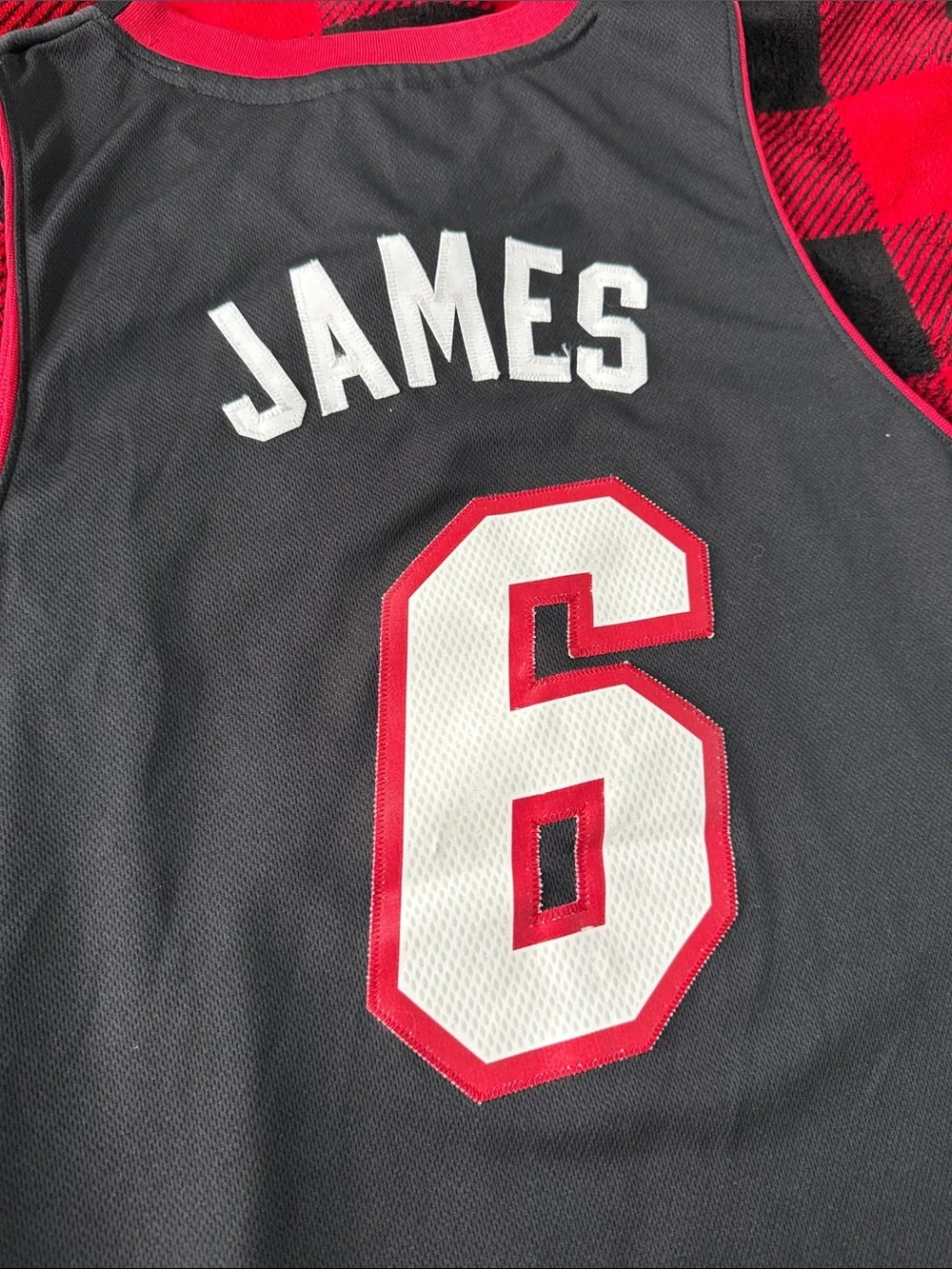 VINTAGE Miami Heat #6 LeBron James NBA Adidas Swingman Home Jersey